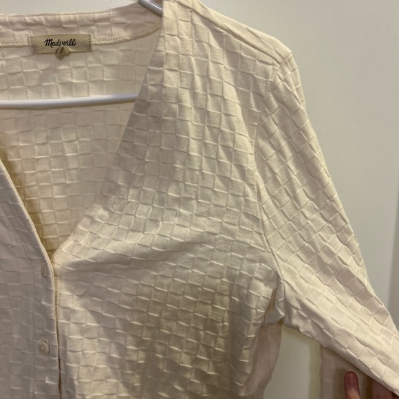 Madewell V-Neck Cardigan in Checkerboard - Picture 8 of 14